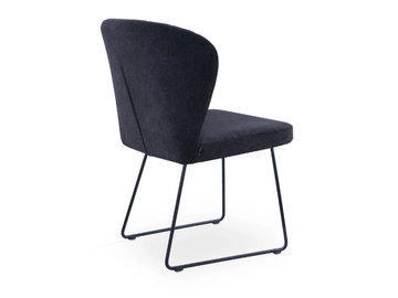 GLORIA SLED - Upholstered sled base fabric chair by 5A Design - view 3